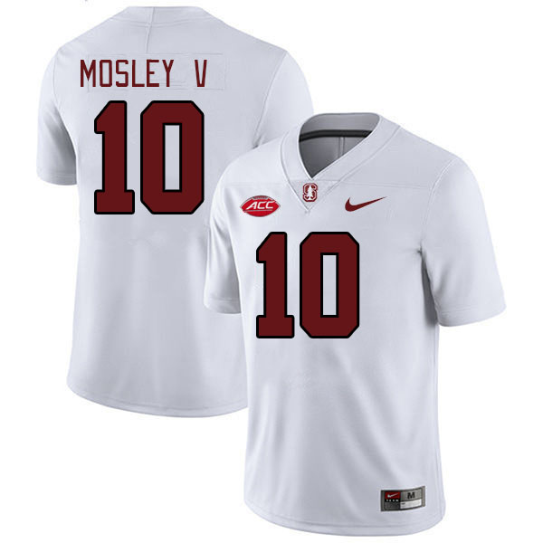 Men #10 Emmett Mosley V Stanford Cardinal 2024 ACC Conference College Football Jerseys Stitched-Whit